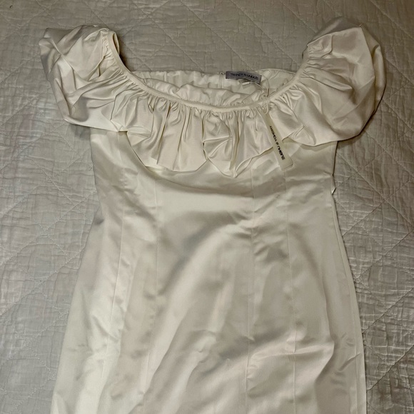 Off The Shoulder Puff Sleeve Mini Dress - Picture 3 of 4